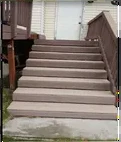 Old exterior stairs before rebuild